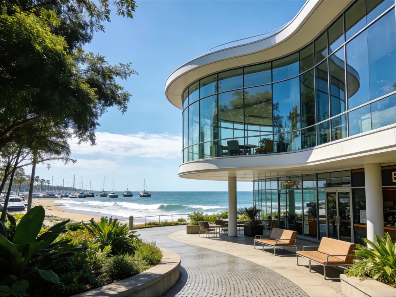 Aluminum hurricane impact window frame with reinforced profile in coastal building Aluminum hurricane impact window frame with reinforced profile in coastal building